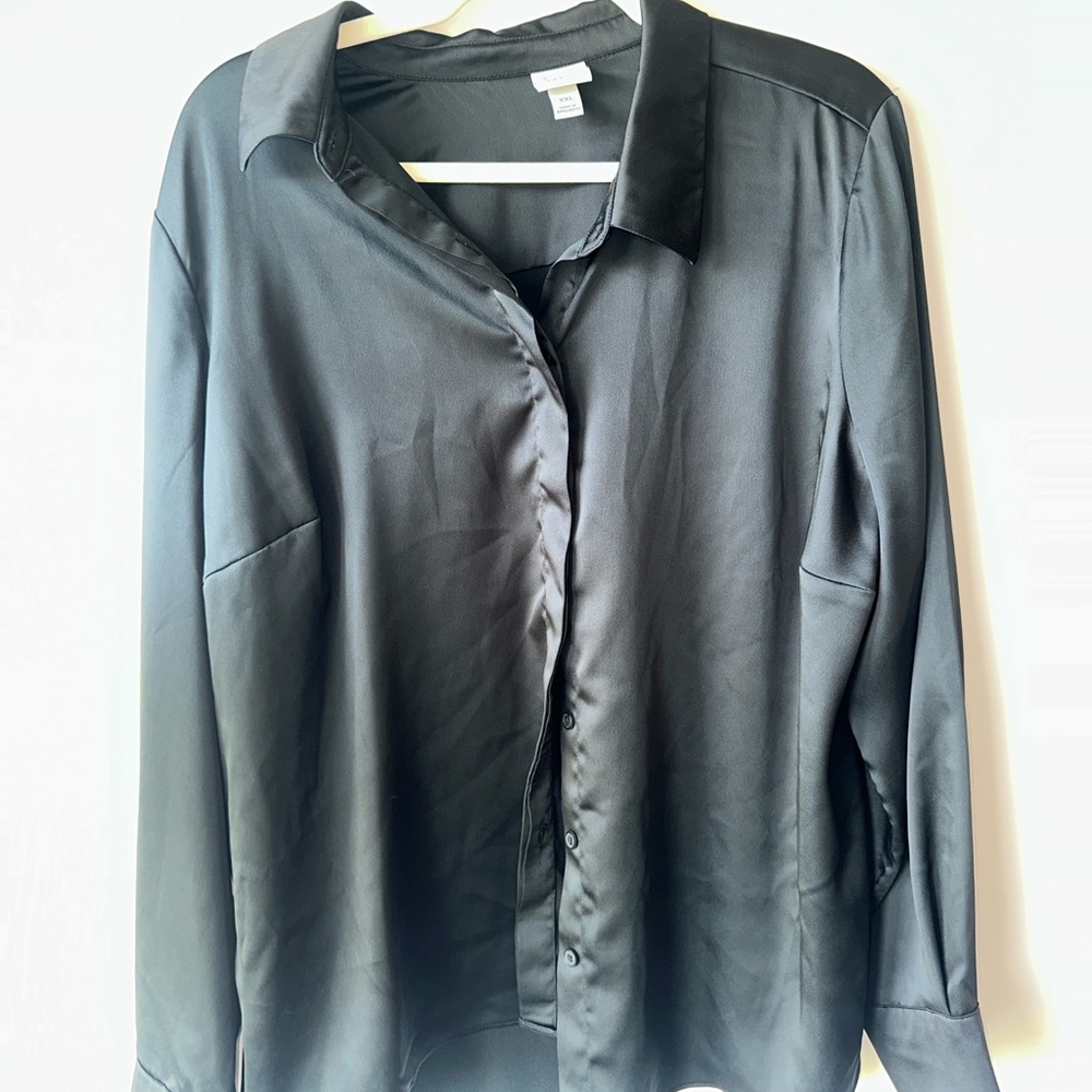 A New Day Satin Button Up